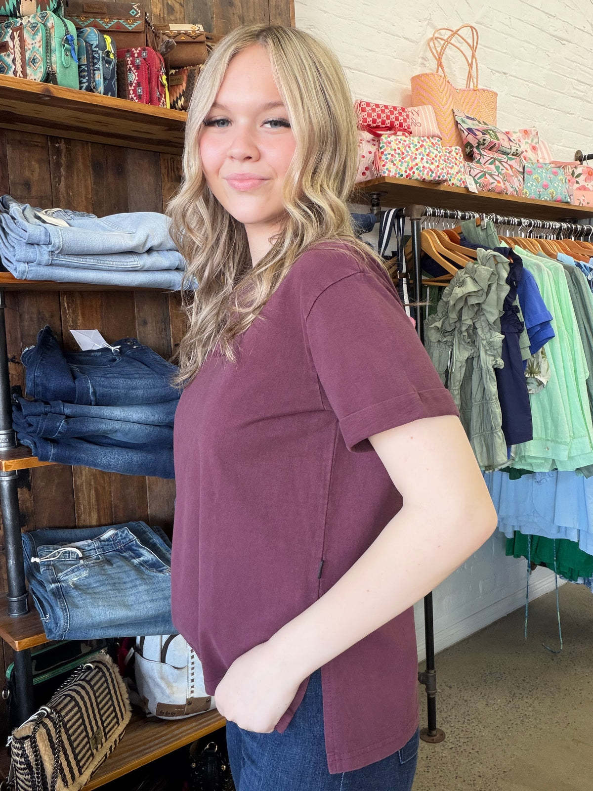AAE Washed Tee - Wine