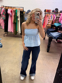 Raleigh Top - Blue Gingham
