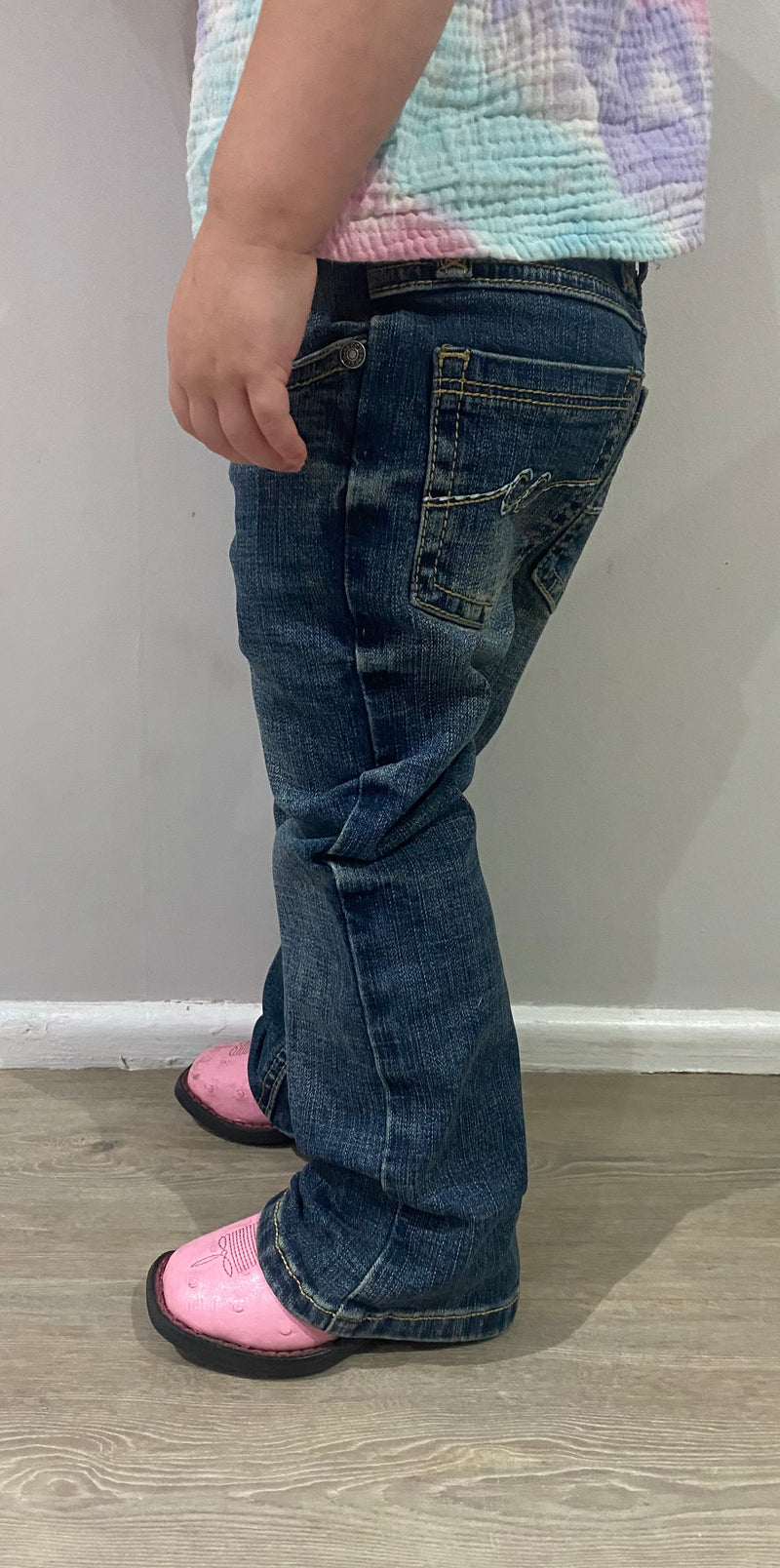 Girl's CC Western Jeans - Dark Wash Bootcut