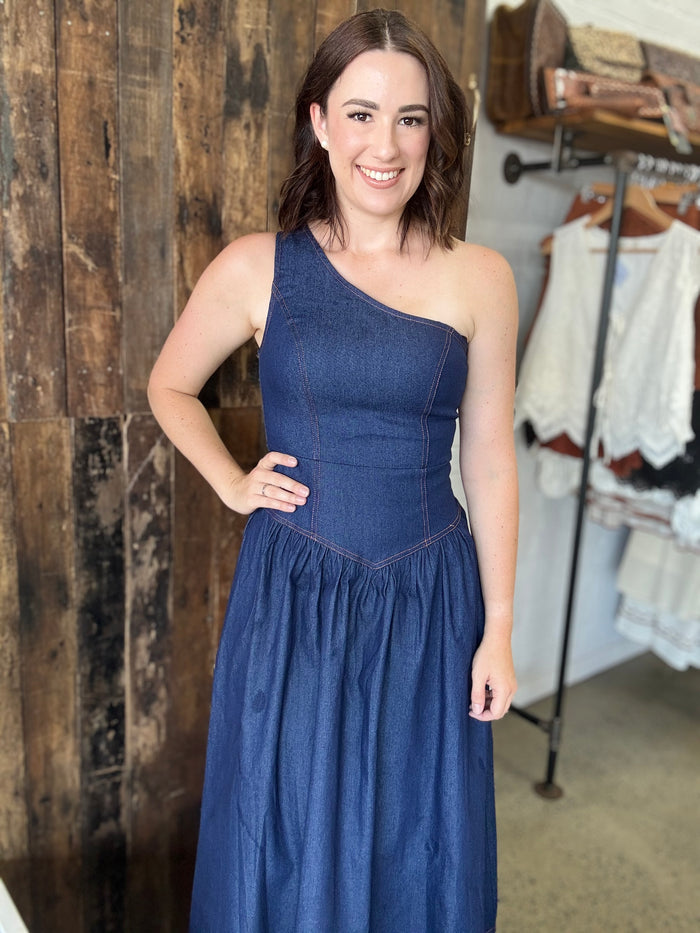 Alyesha Maxi Dress - Dark Denim