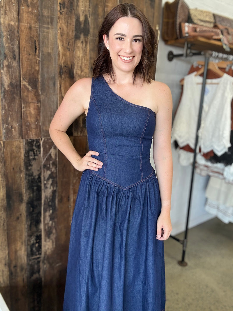 Alyesha Maxi Dress - Dark Denim