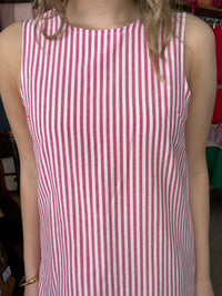 Franca Dress - Pink & White Stripe