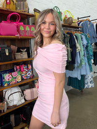 Lottie Mini Dress - Baby Pink