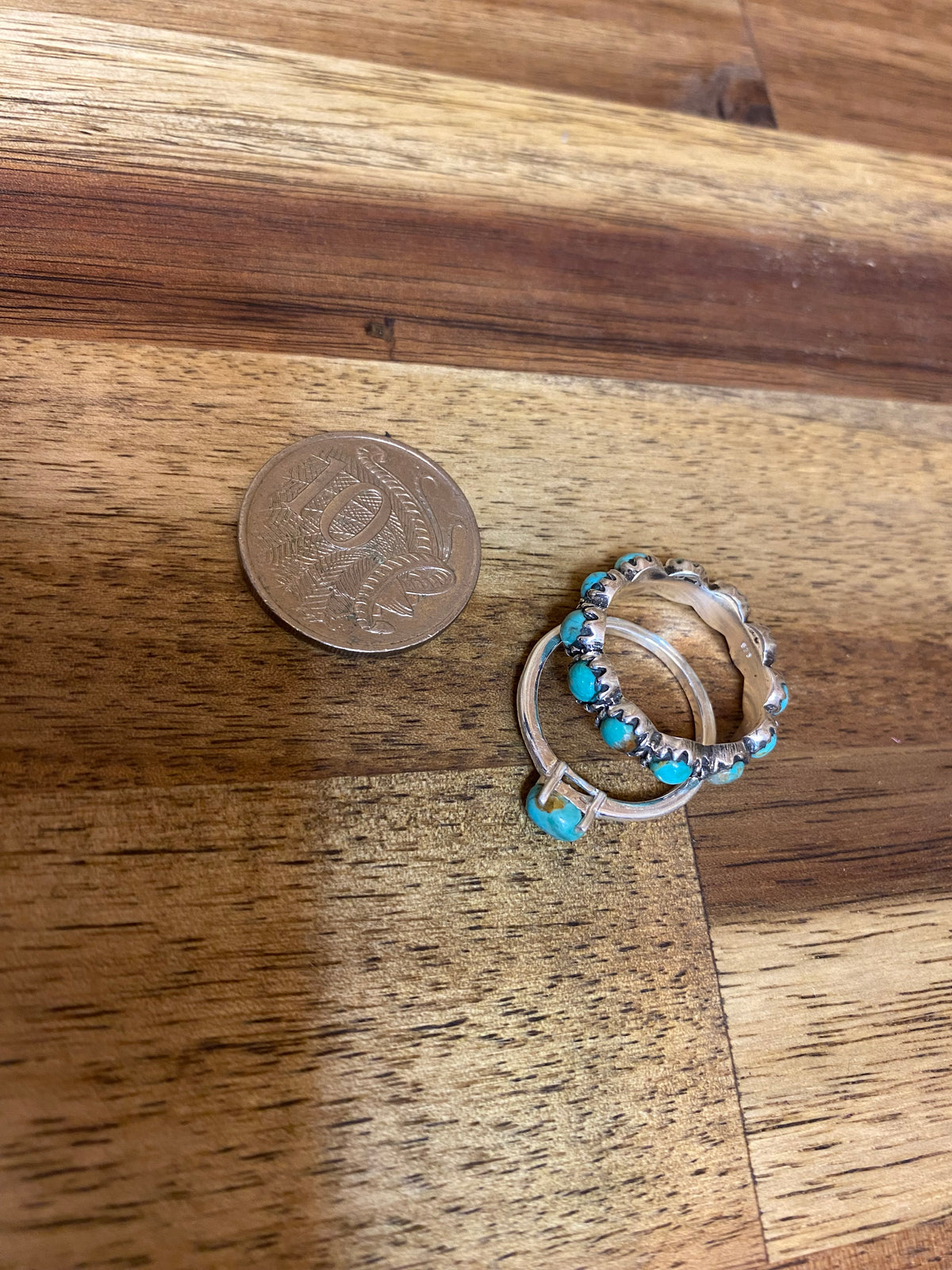 Rein Ring Stack - Silver Turquoise
