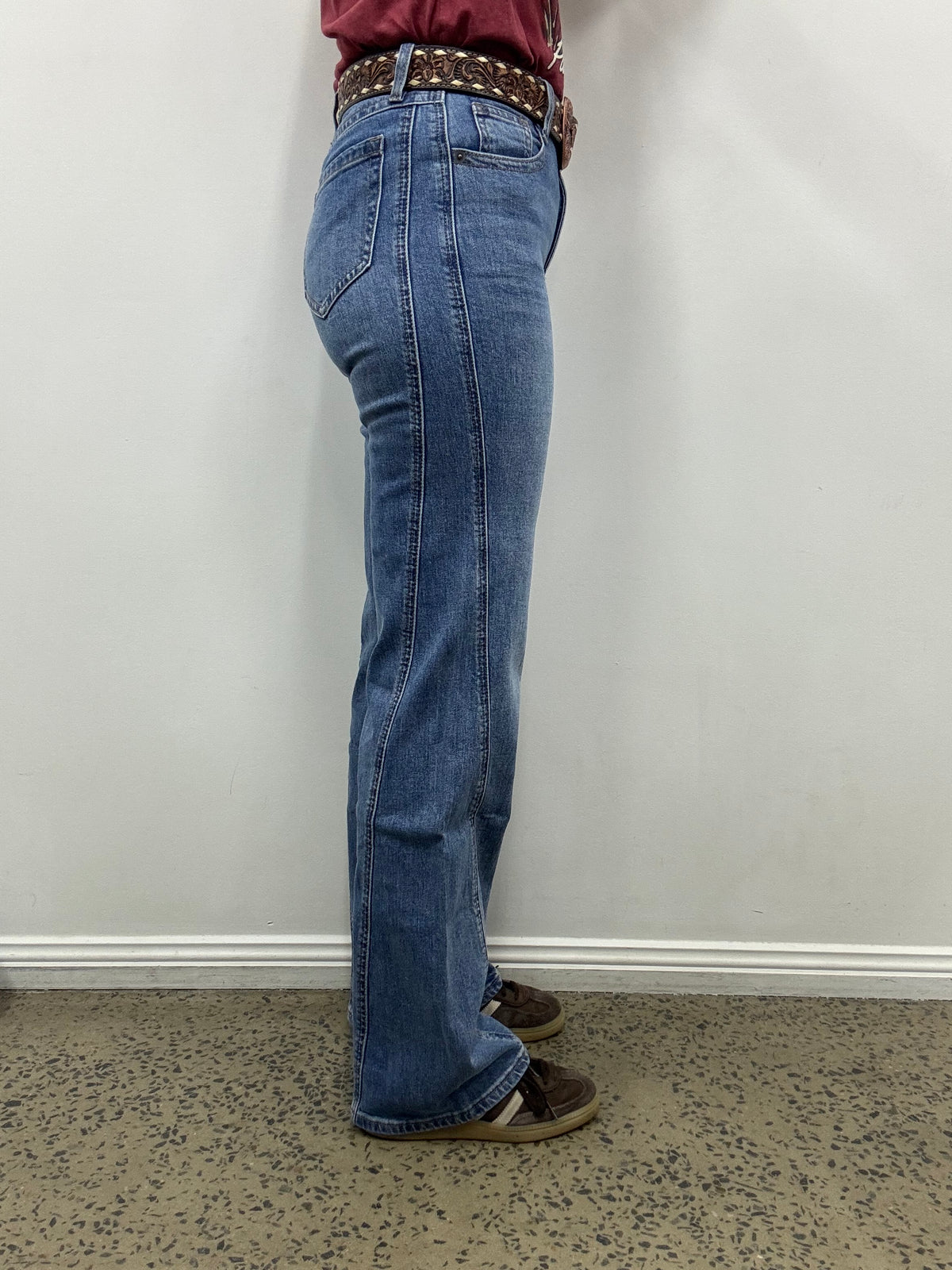 Rock & Roll Cowgirl Jeans - BW6HD09775 - Side Panel Seamed High Rise Wide Leg