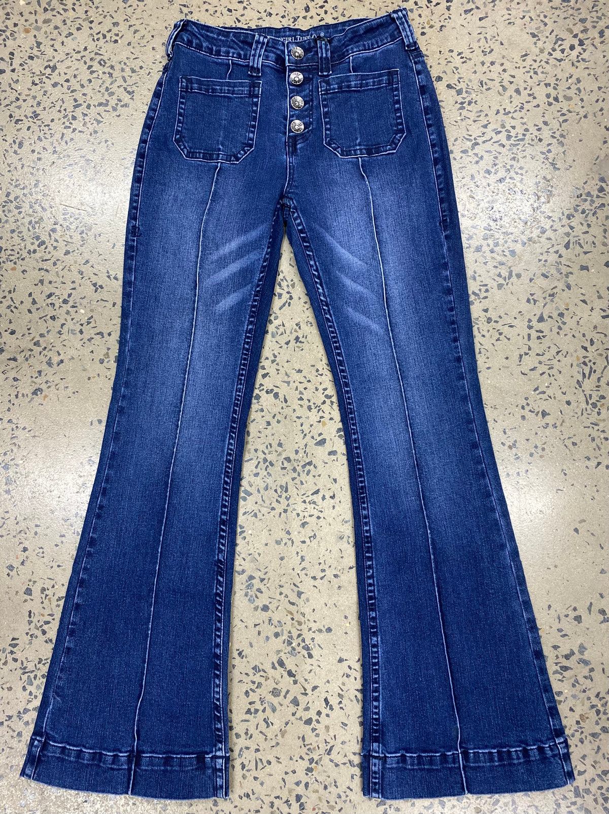 Cowgirl Tuff Jeans - Button Up Dark Trouser