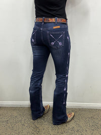 Cowgirl Tuff Jeans - Purple Arrows