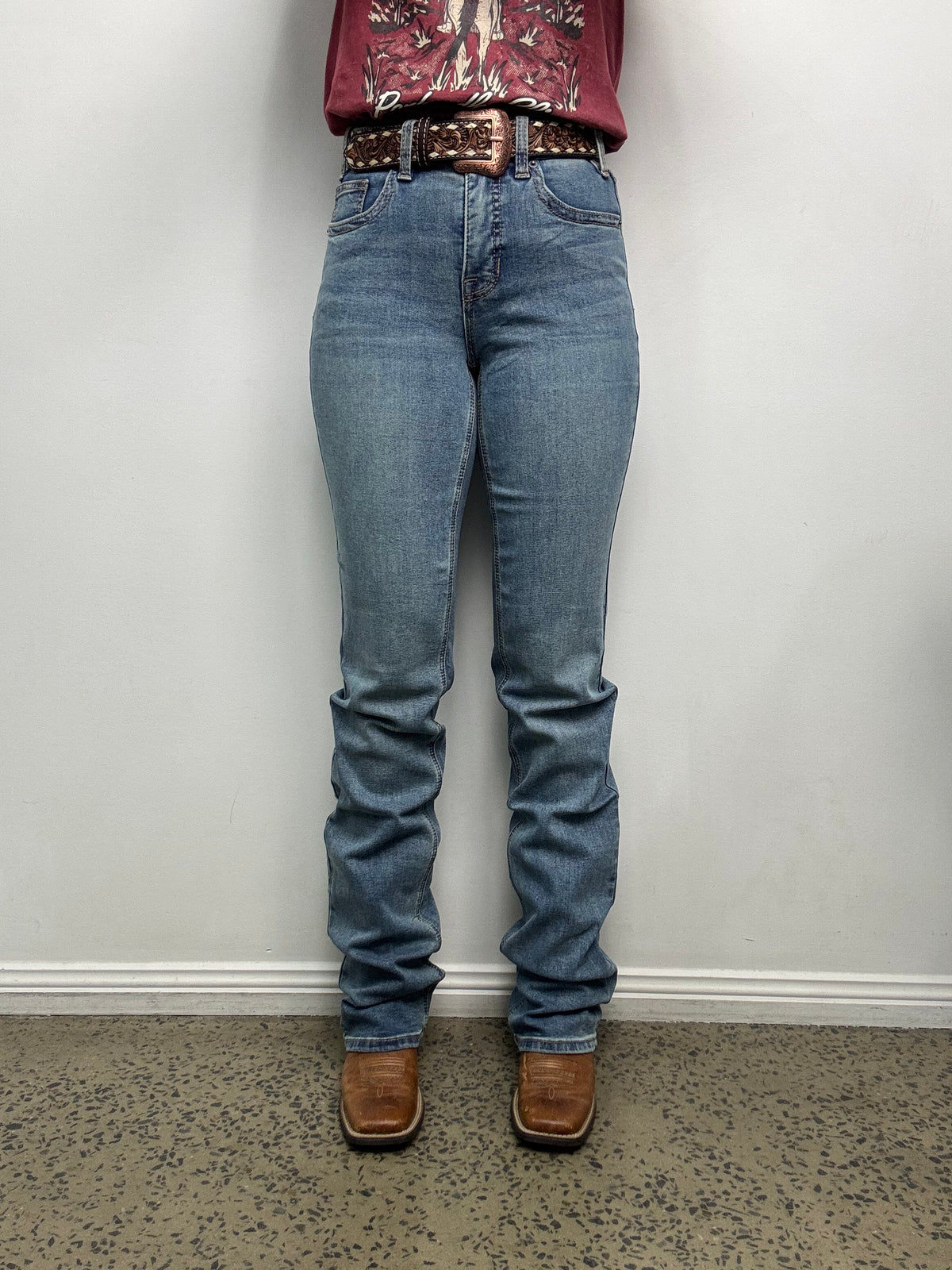 Rock & Roll Cowgirl Jeans - BW1HD09747 - Layered Boot Stitch High Rise Bootcut