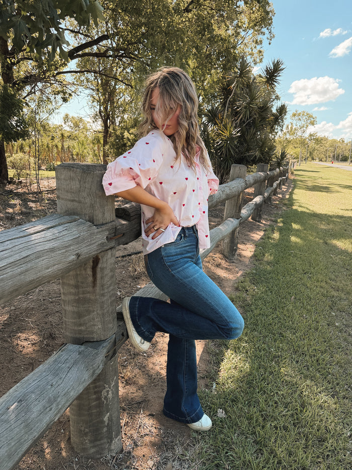 Valentines Heart Top - Pink/Red