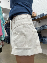 Cleo Shorts - White Denim High Waisted