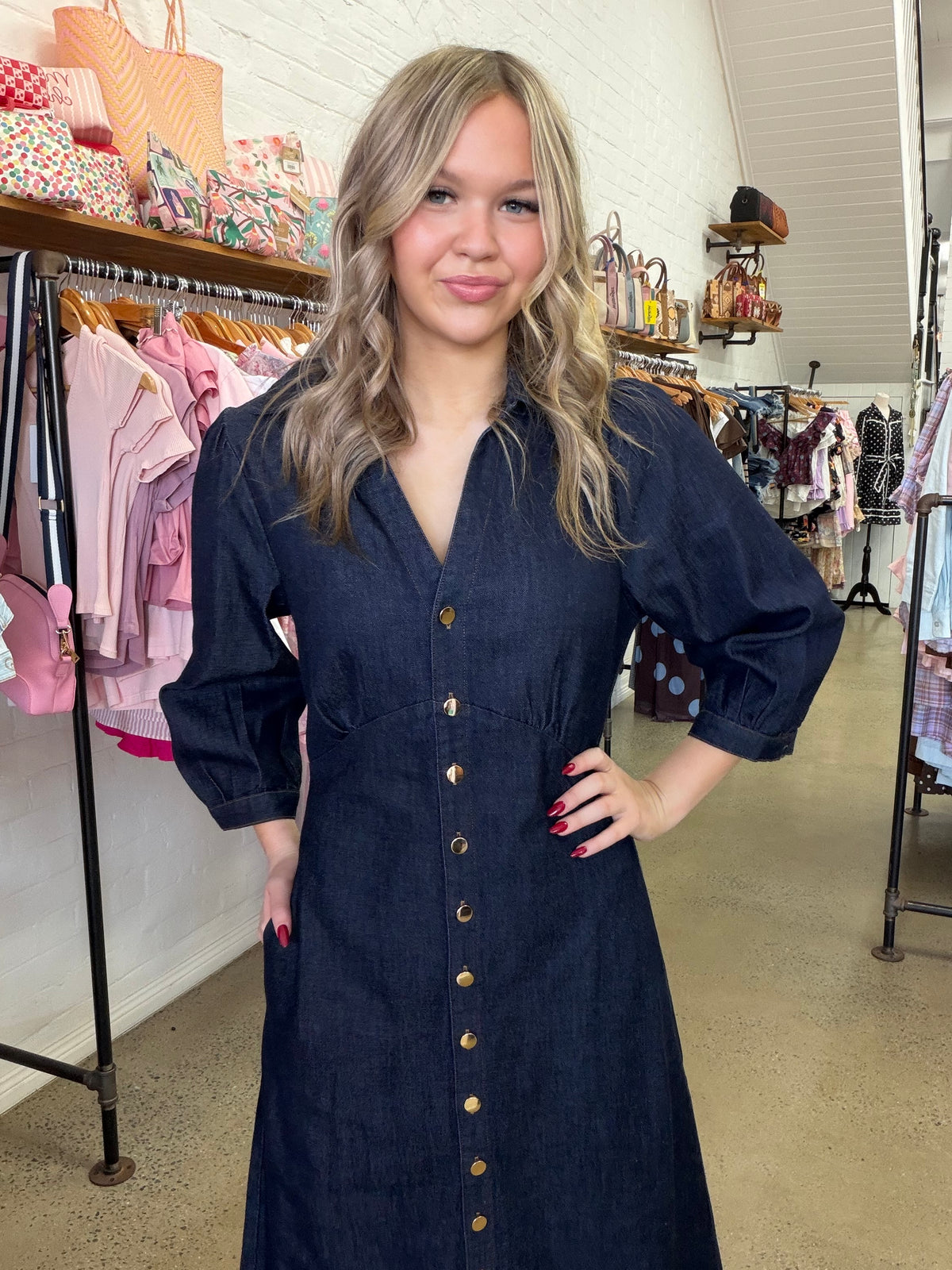 Ronnie Maxi Dress - Indigo Denim