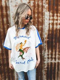 Mermaid Aperol Club Oversized Tee - White