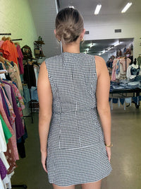 Charli Vest- Black & White Gingham