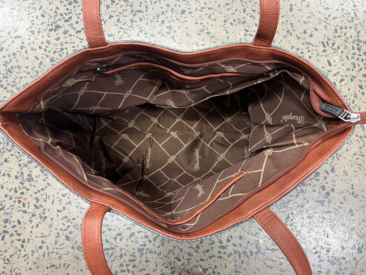 Wrangler Dual Sided Print Canvas Tote Bag - Black (WG159-8112BK)