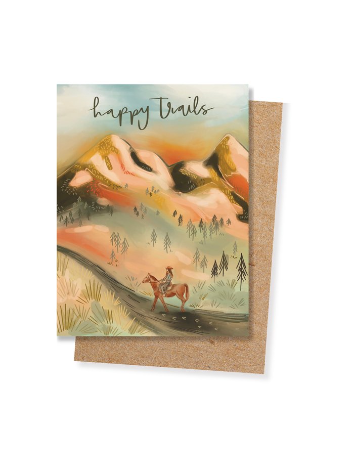Greeting Card - Happy Trails