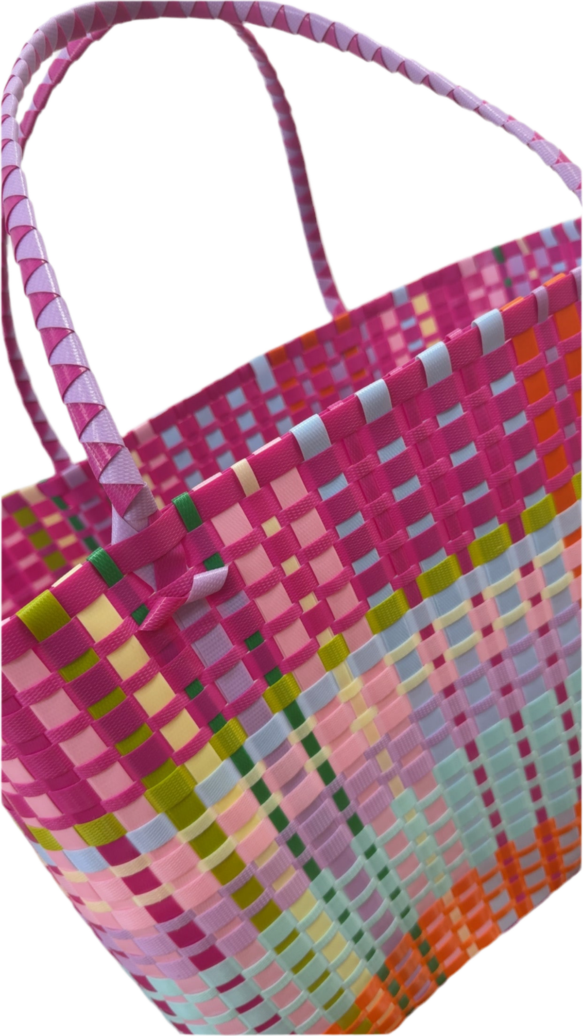 Recycled Plastic Large Tote Bag - Vibrant