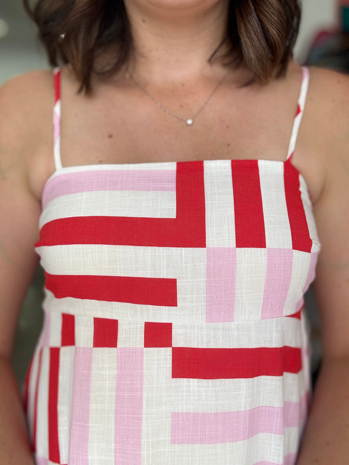 Valentia Geo Maxi - Pink/Red/White