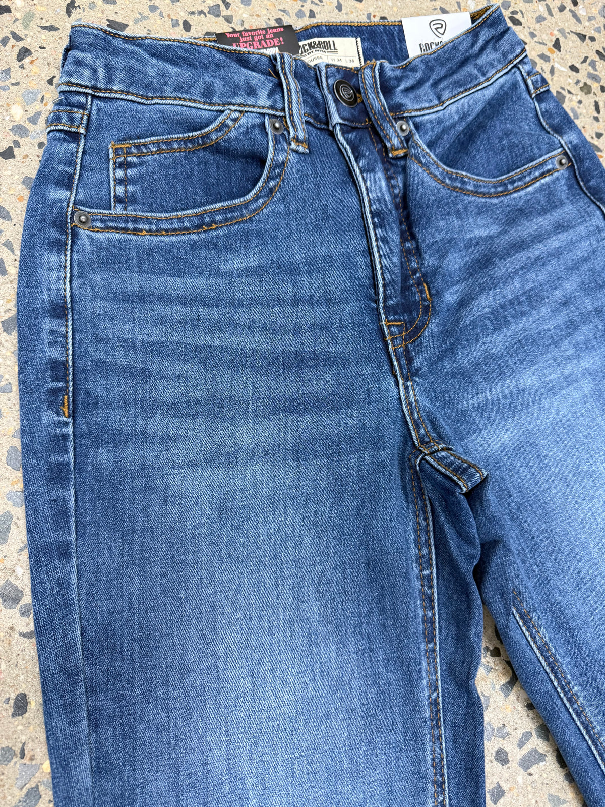 Rock & Roll Cowgirl Jeans - BW5HD07884 - Raised Denim High Rise Trouser