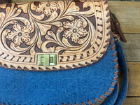 Becca - Tooled Denim Crossbody
