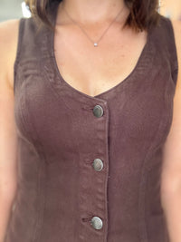 Peta Mini Dress - Brown