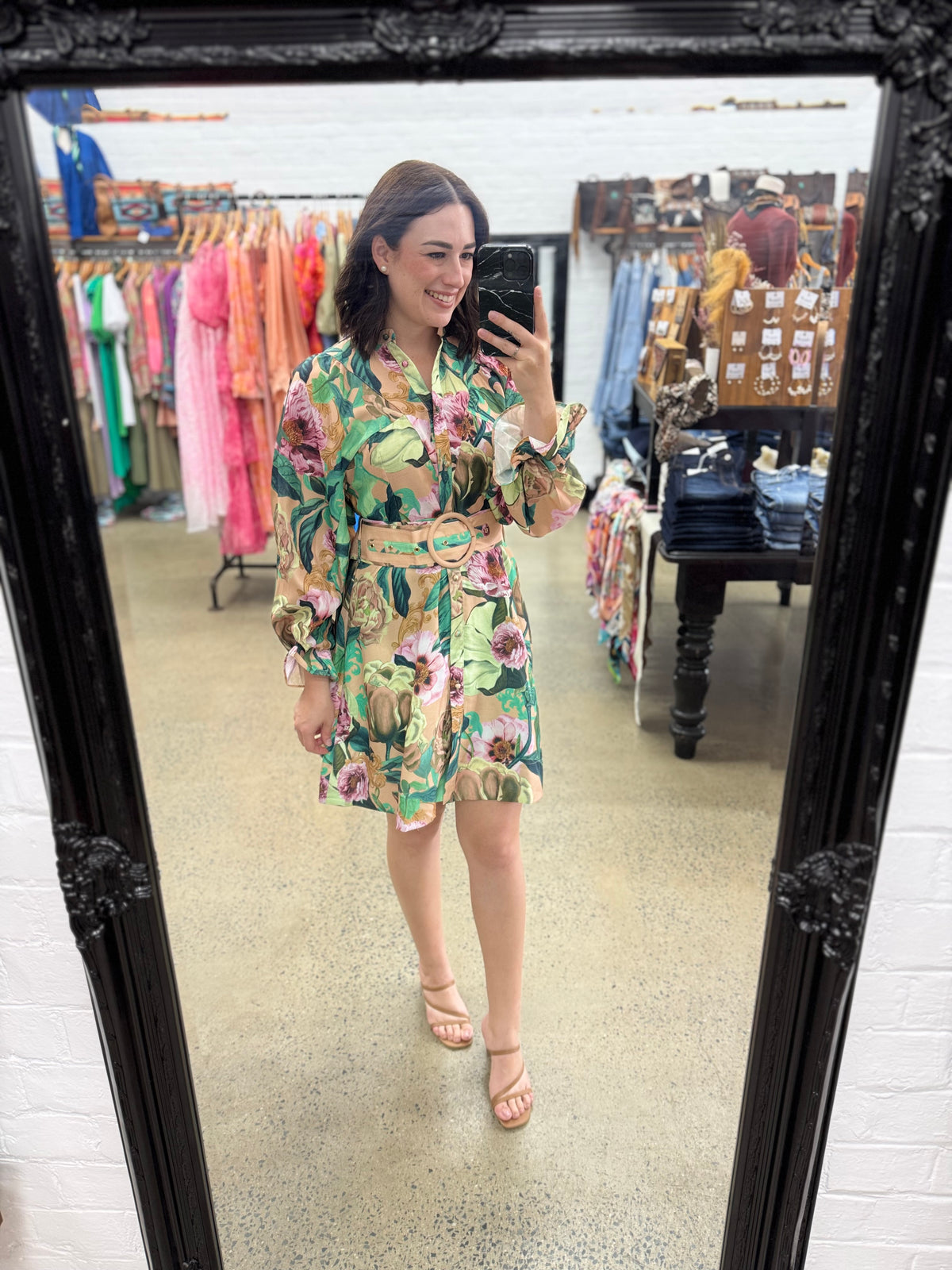 Donatella Mini Dress - Mocha Rose