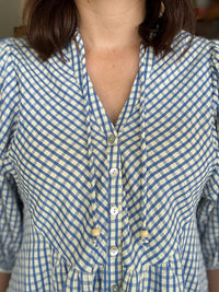 Hadley Dress - Blue & Cream Gingham
