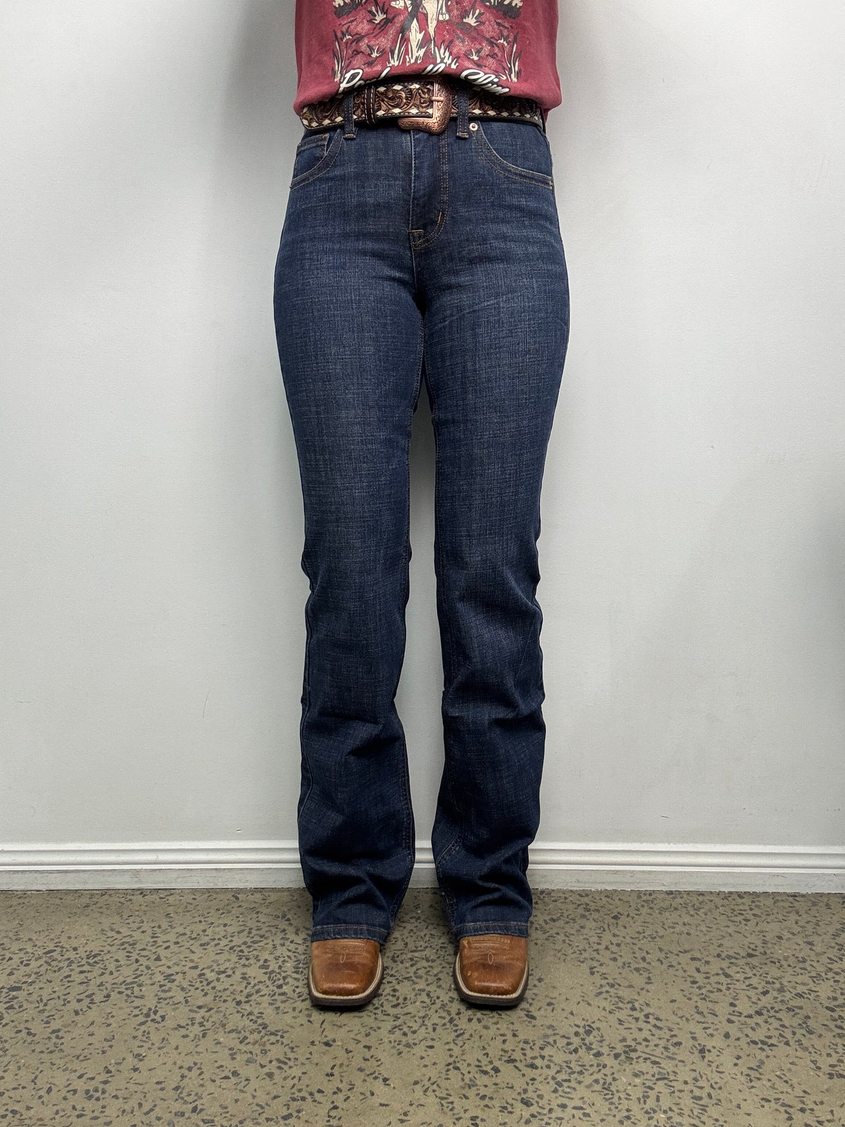 Rock & Roll Cowgirl Jeans - BW4HD09748 - Stitched Welt Pocket High Rise Bootcut