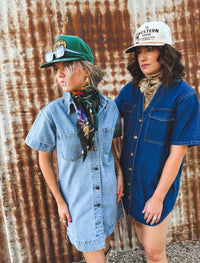 Luna Mini Dress - Dark Wash Denim