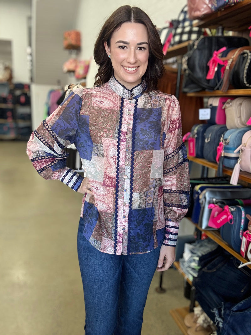 Iris Top - Floral Print