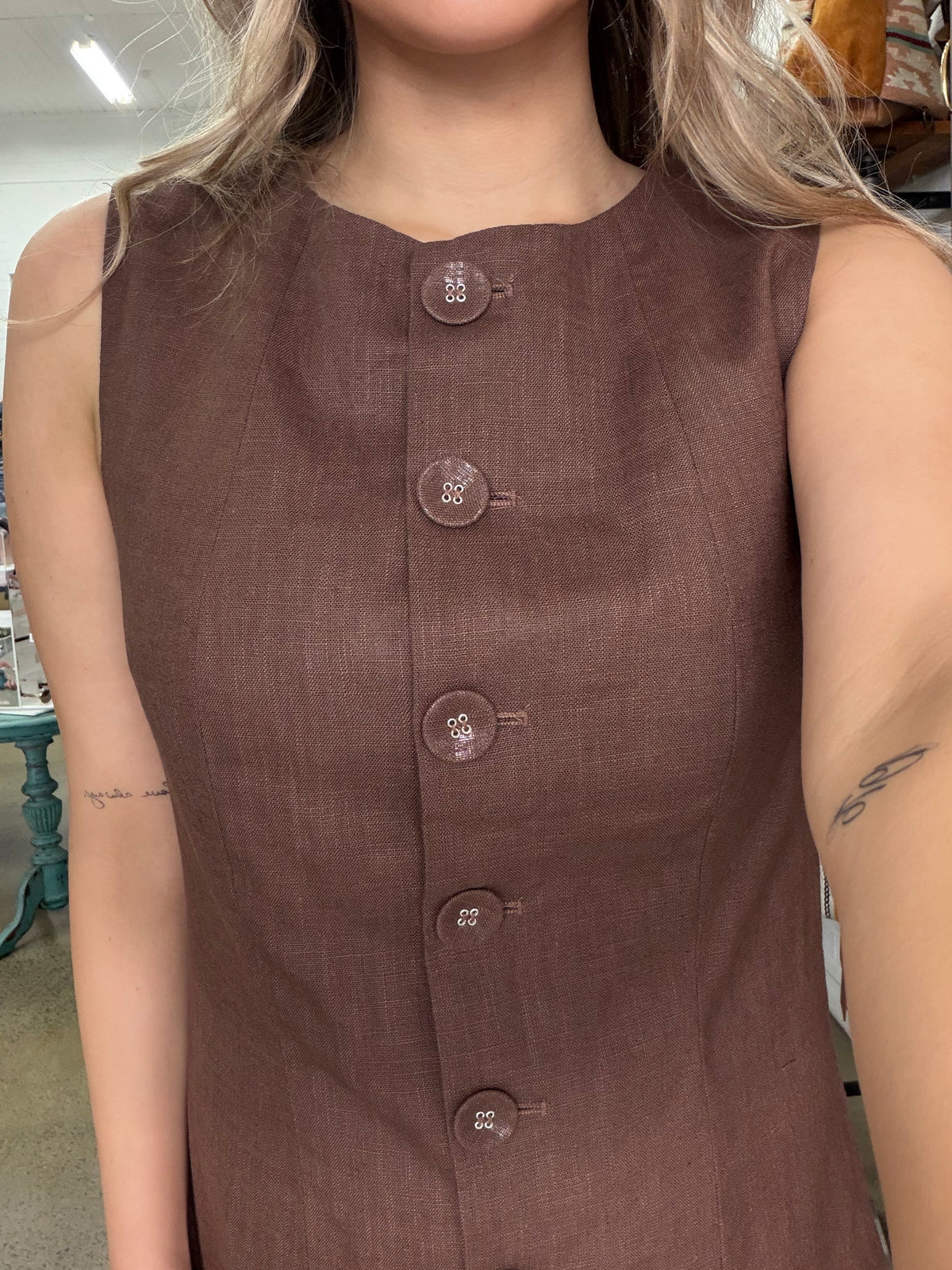 Arli Mini Dress - Chocolate