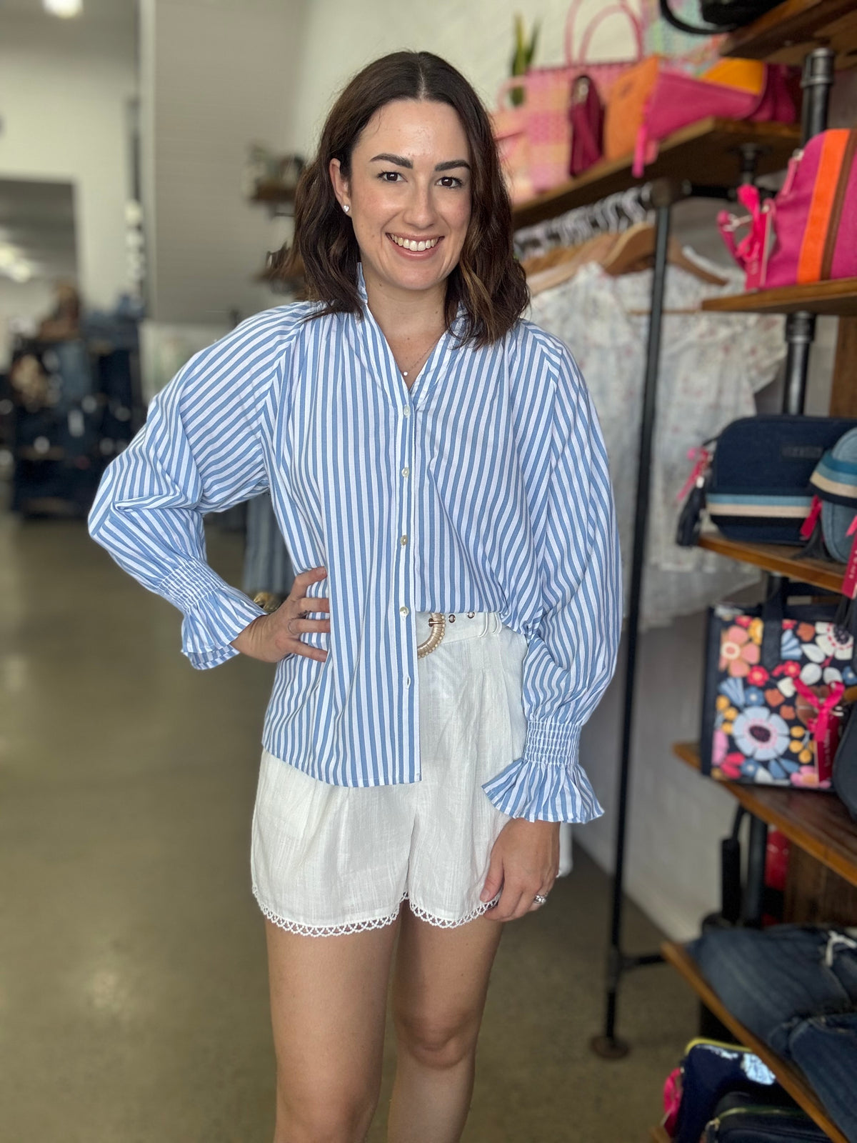 Rylan Top - Blue Stripe