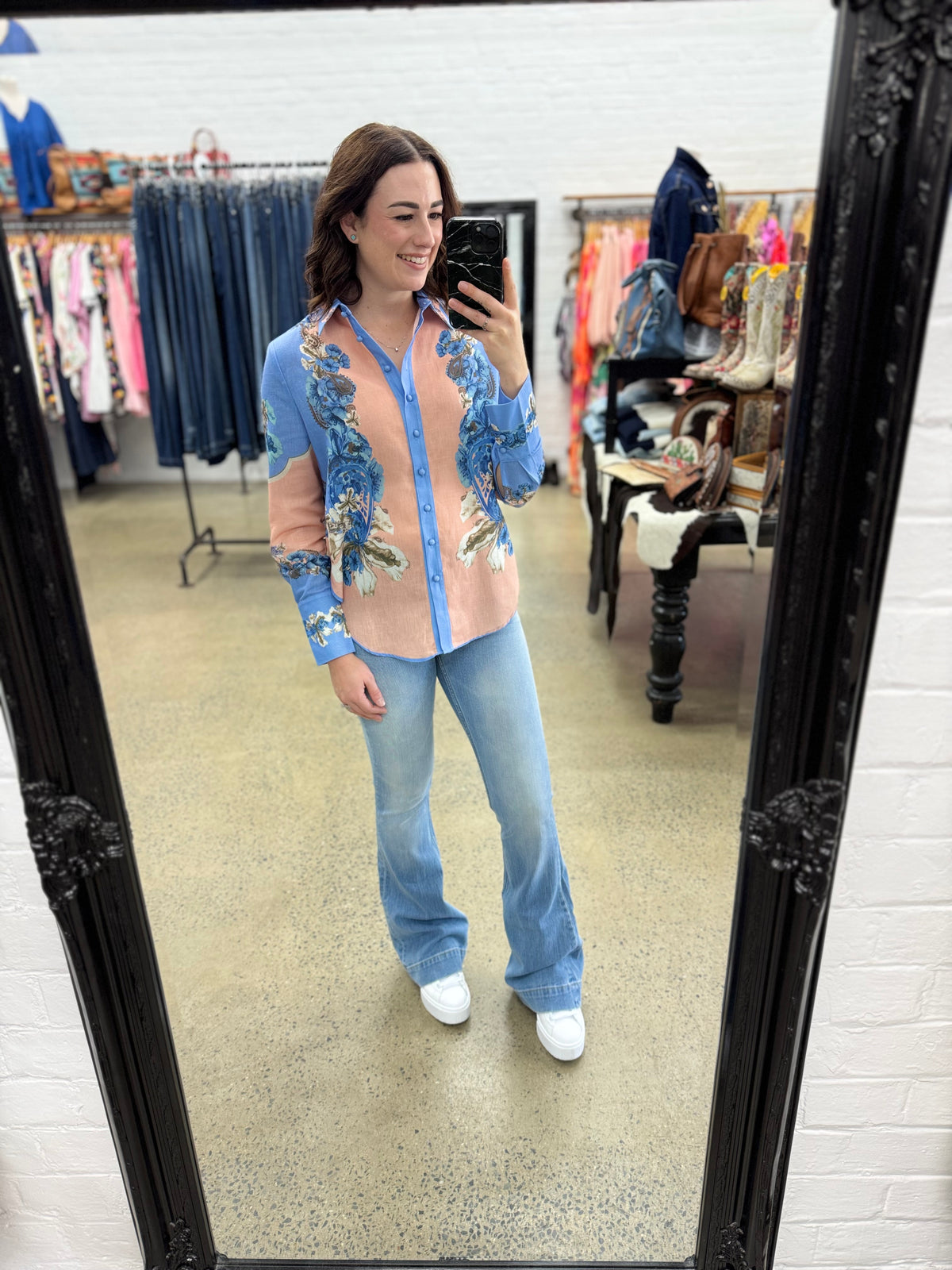 Mabel Top - Willow Blue