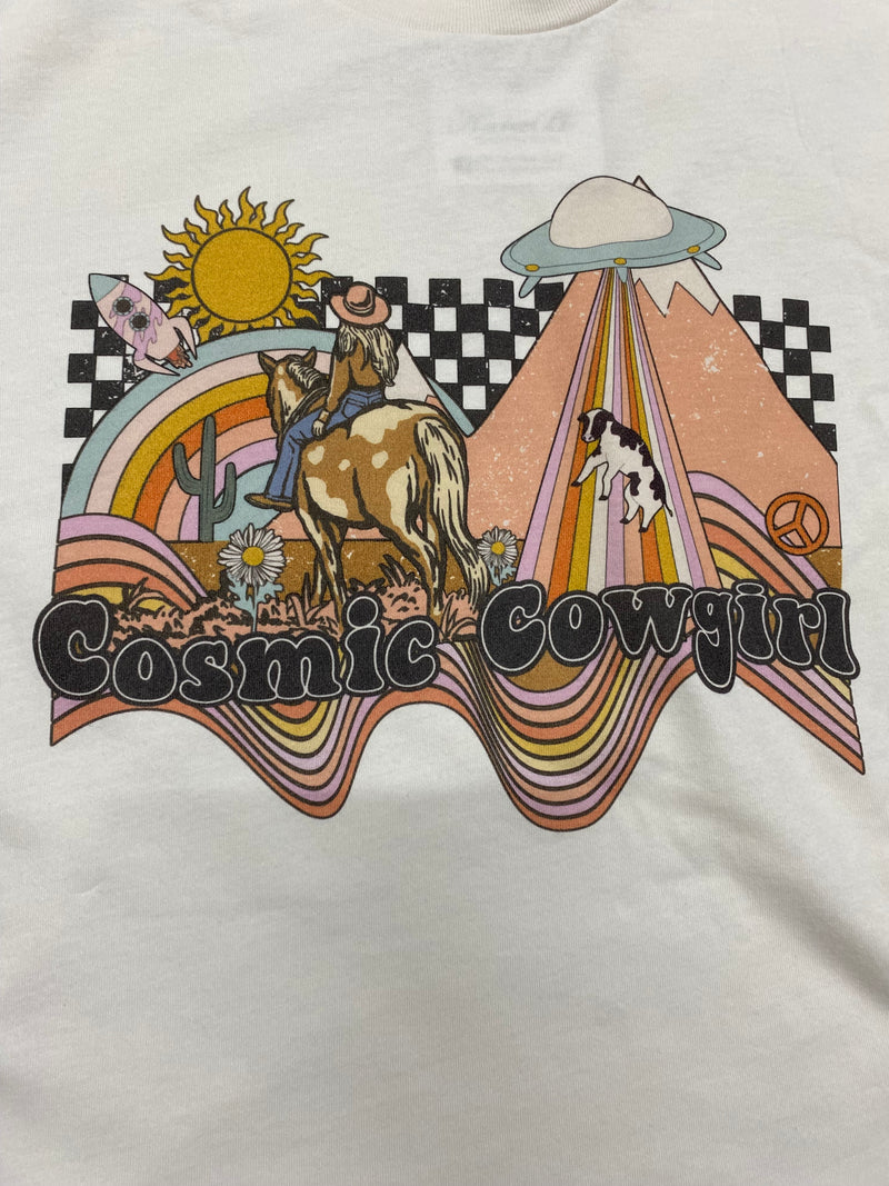 Cosmic Cowgirl Tee - Vintage White