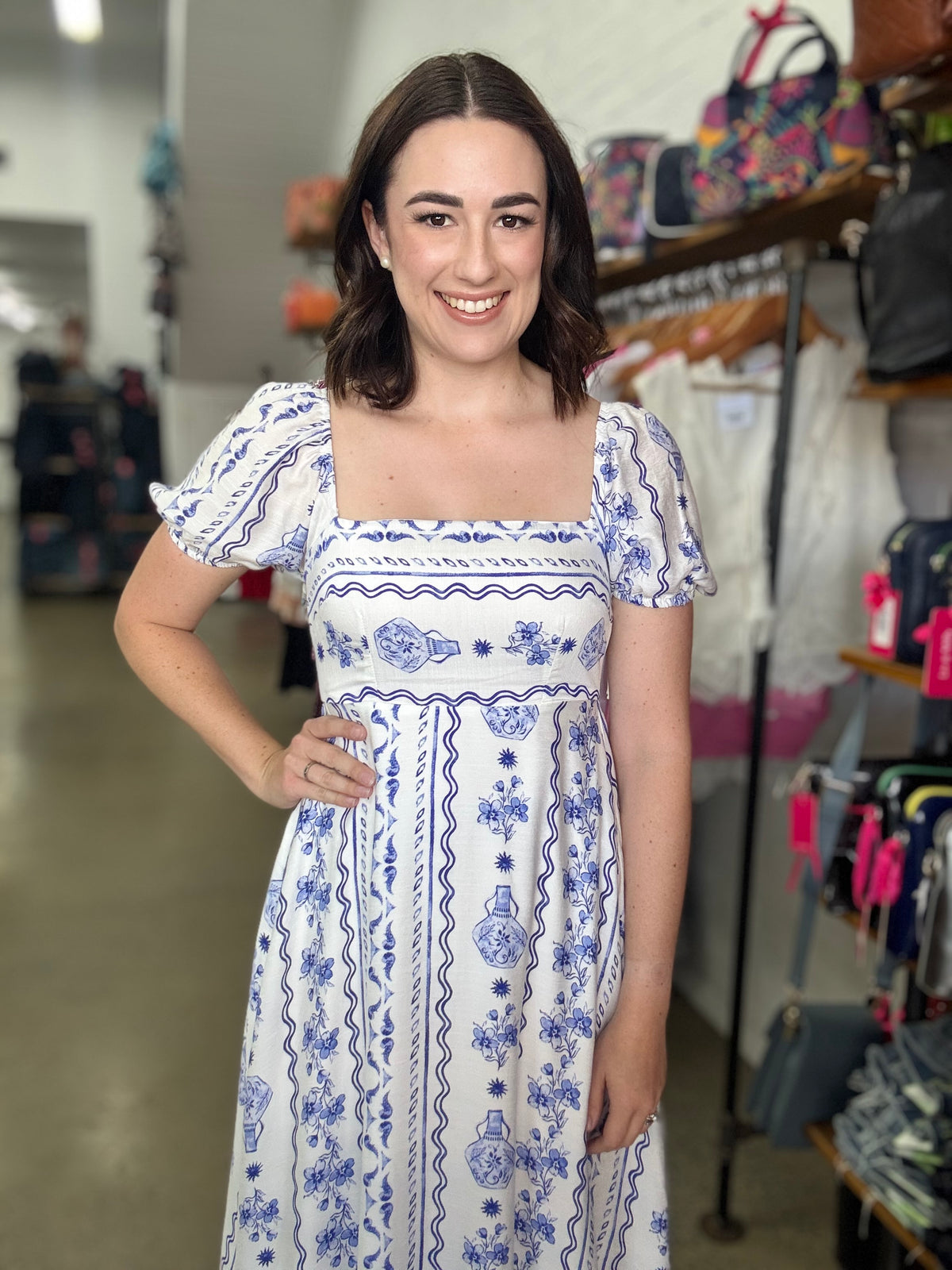 Randie Maxi Dress - Blue Print