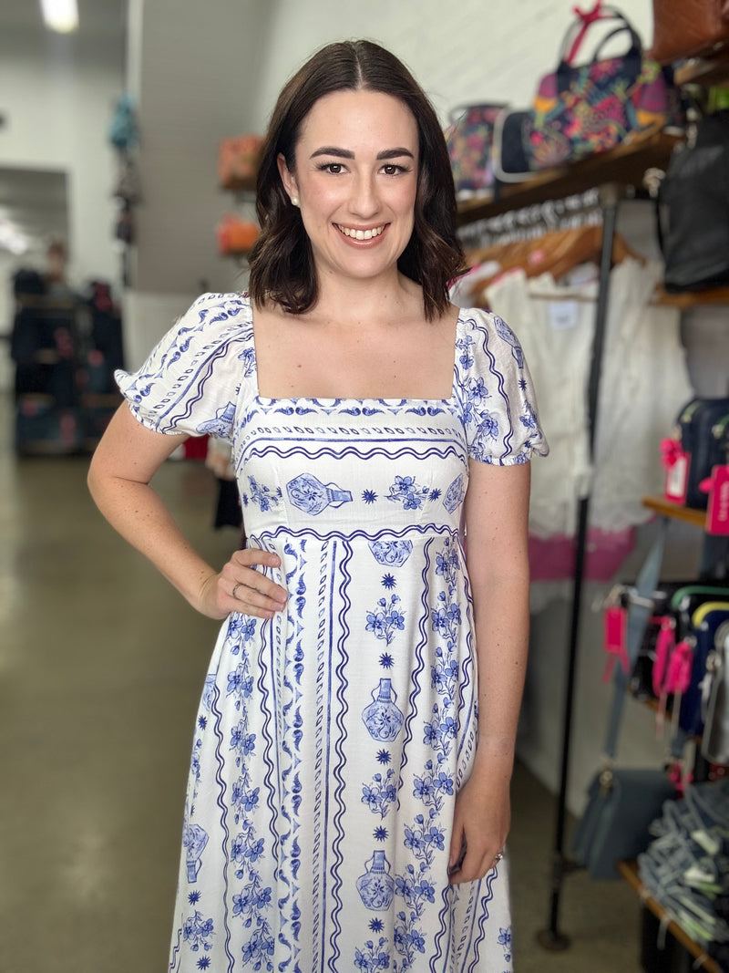 Randie Maxi Dress - Blue Print