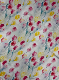 Western Wild Rag - Watercolour Tulips (Pink)