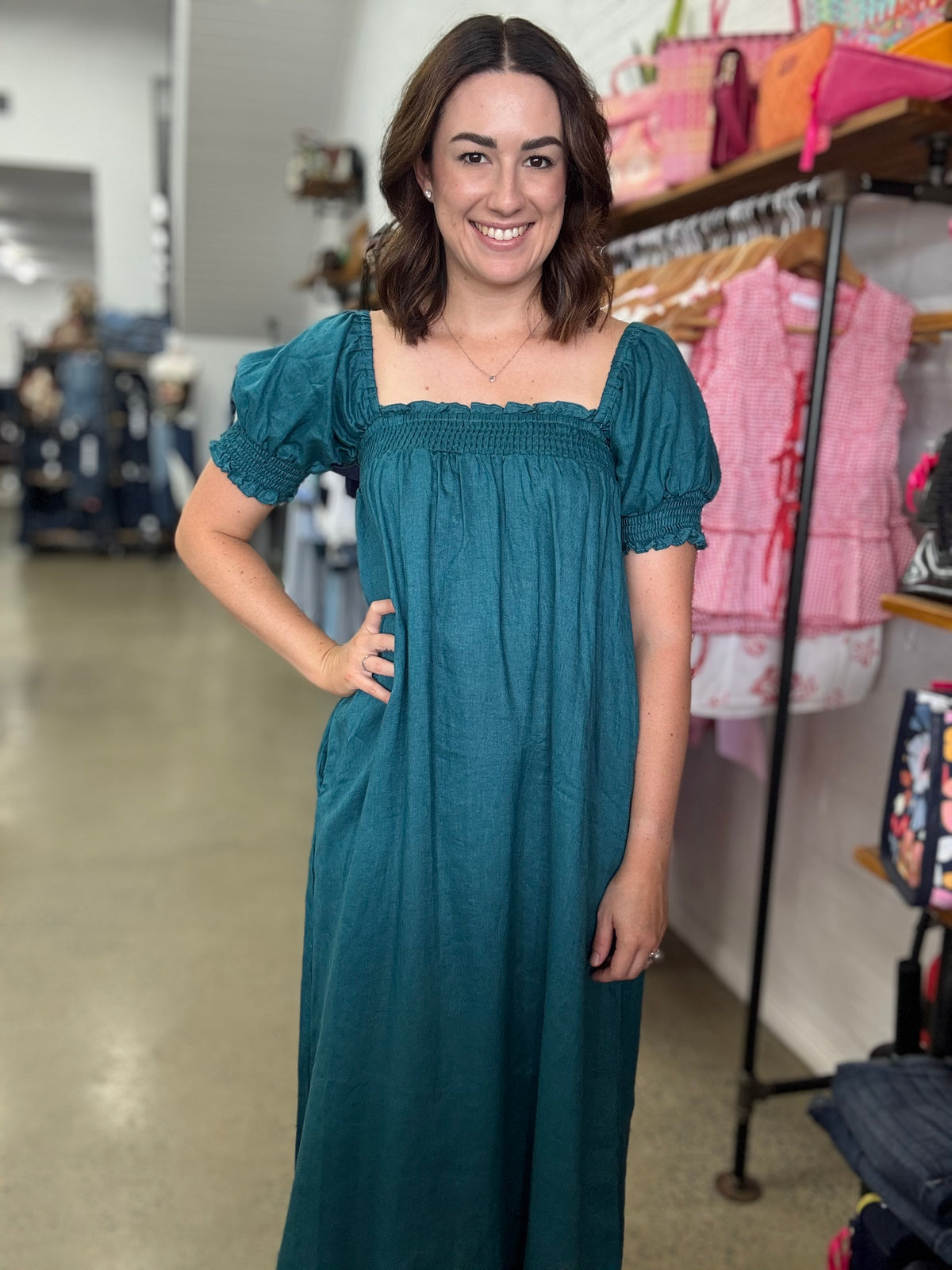 Magnolia Maxi Dress - Teal