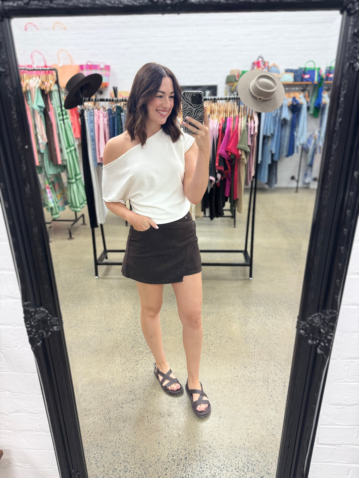 Lenni Mini Skort - Brown