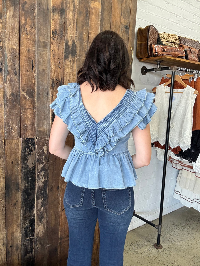 Gabrielle Top - Denim