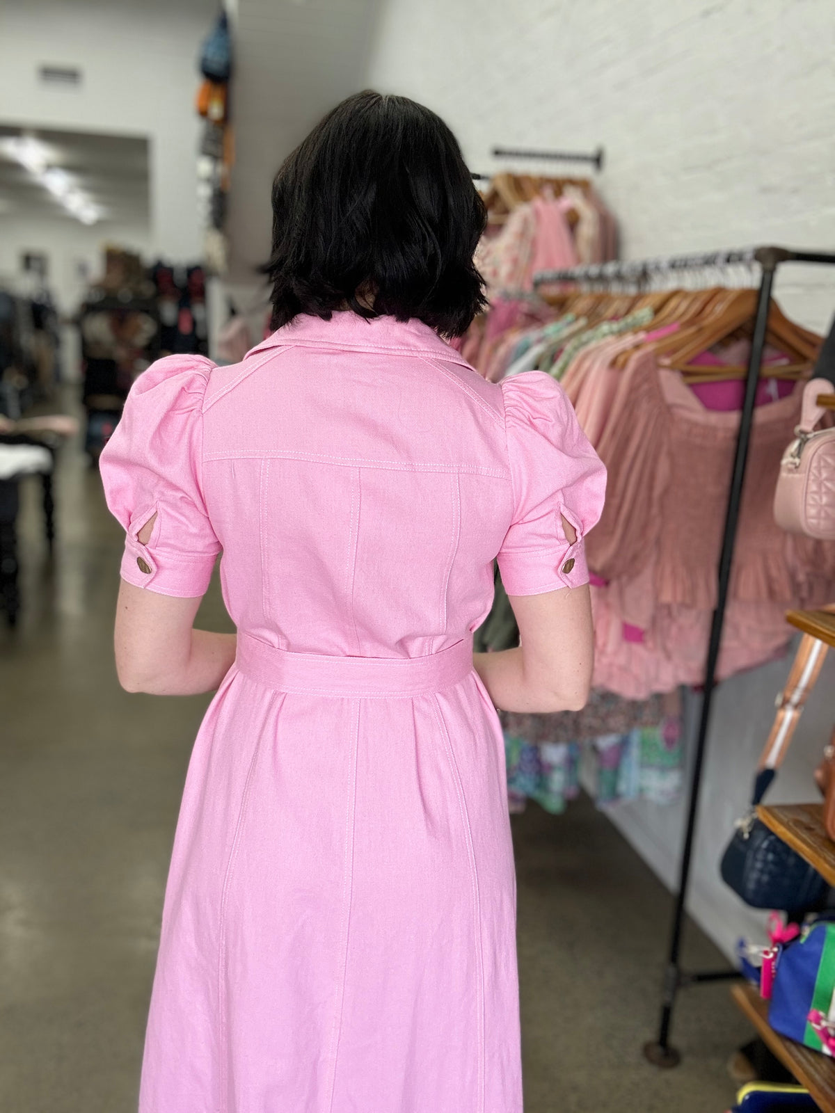 Layney Dress - Pink Denim