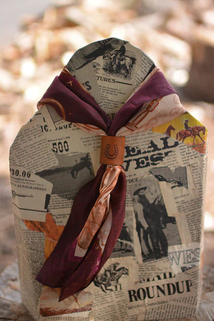 Western Wild Rag - Snaffle Bit Vintage Plum