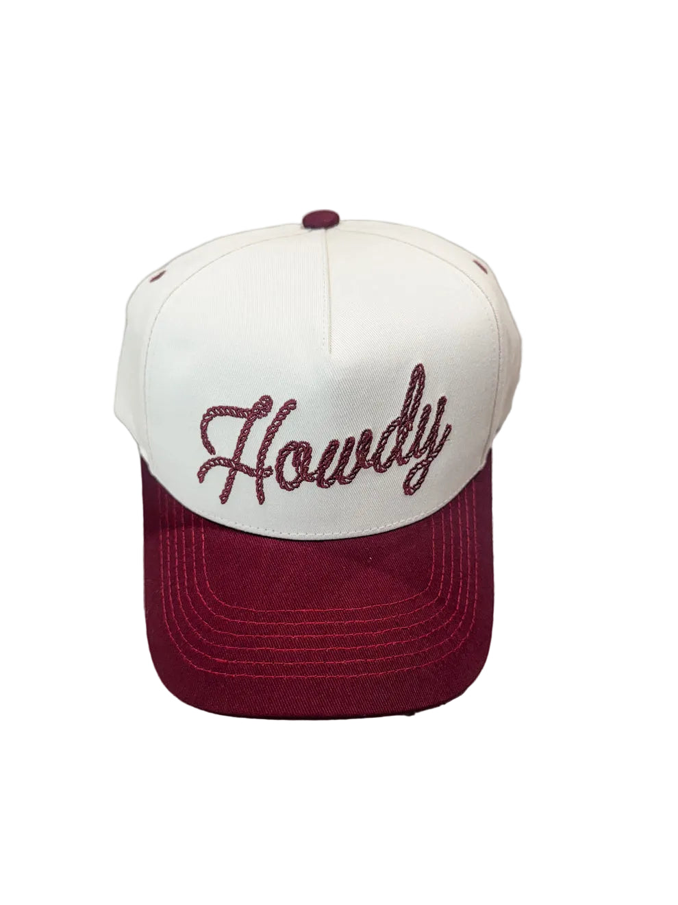 Howdy Cap - Maroon/White