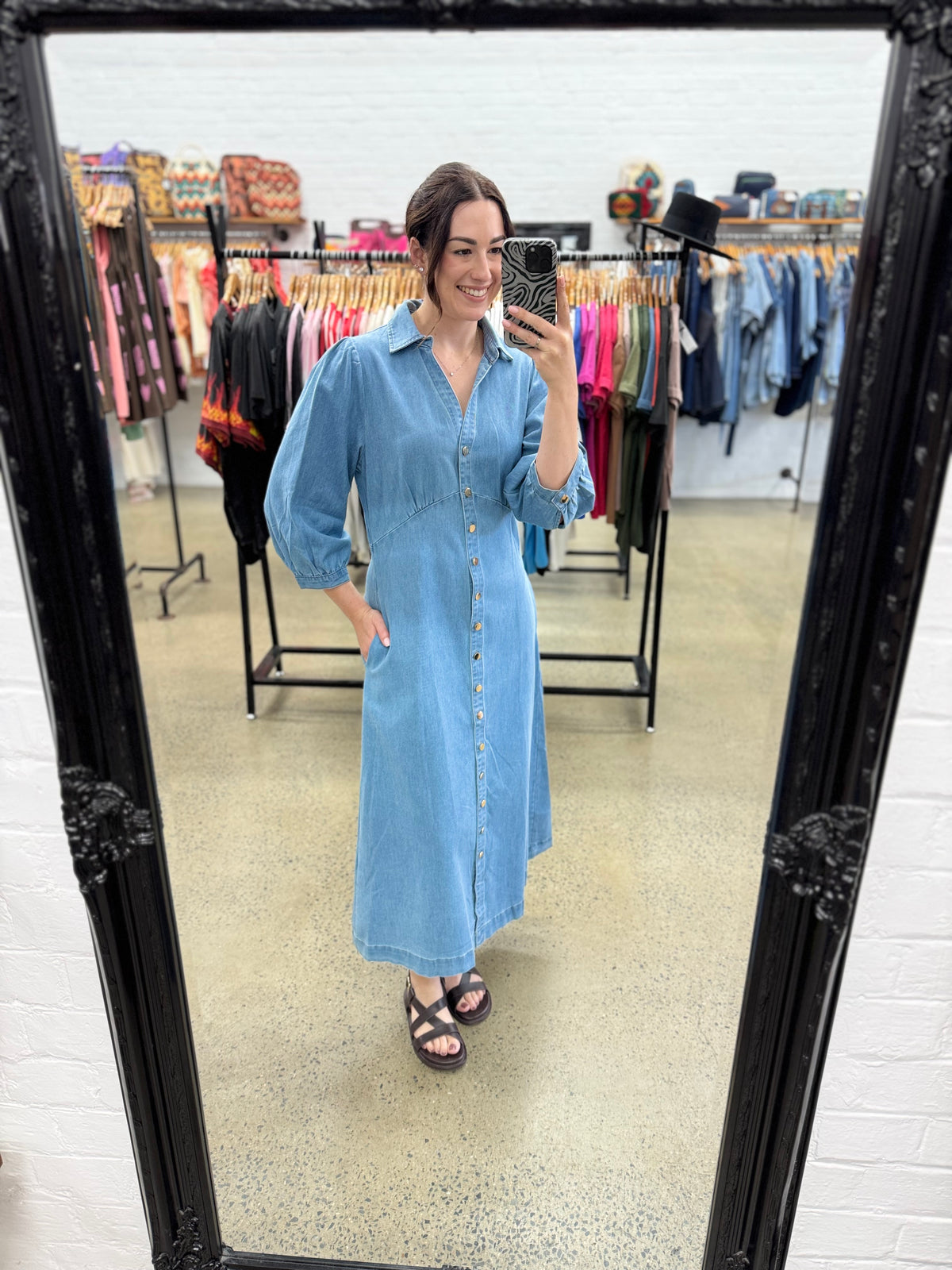 Ronnie Maxi Dress - Light Denim