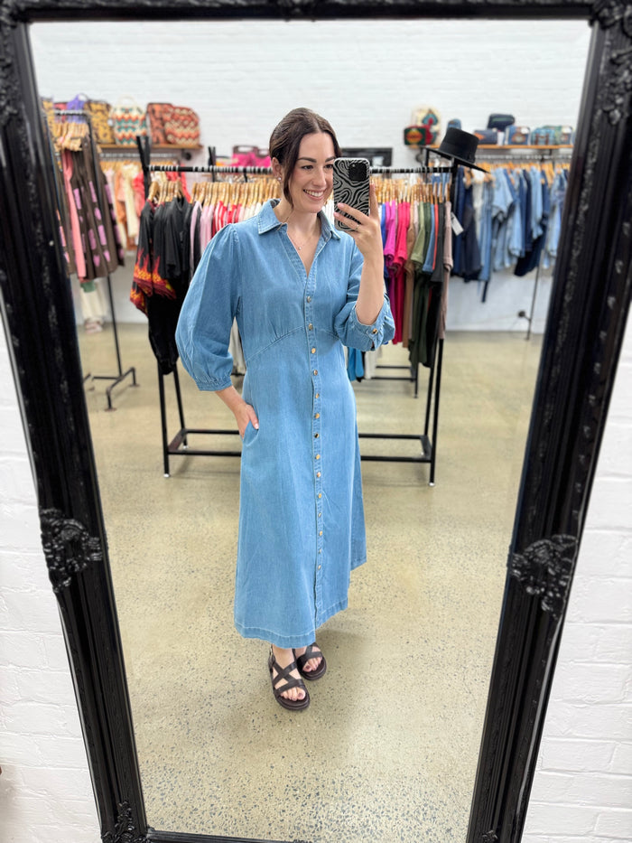 Ronnie Maxi Dress - Light Denim