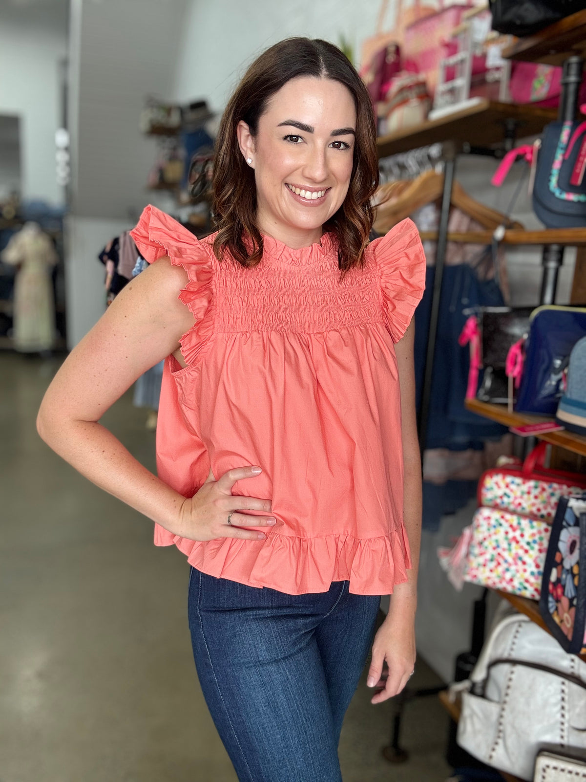 Marlowe Top - Dusty Coral