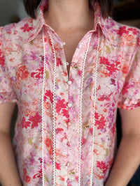 Talia Top - Pink Floral