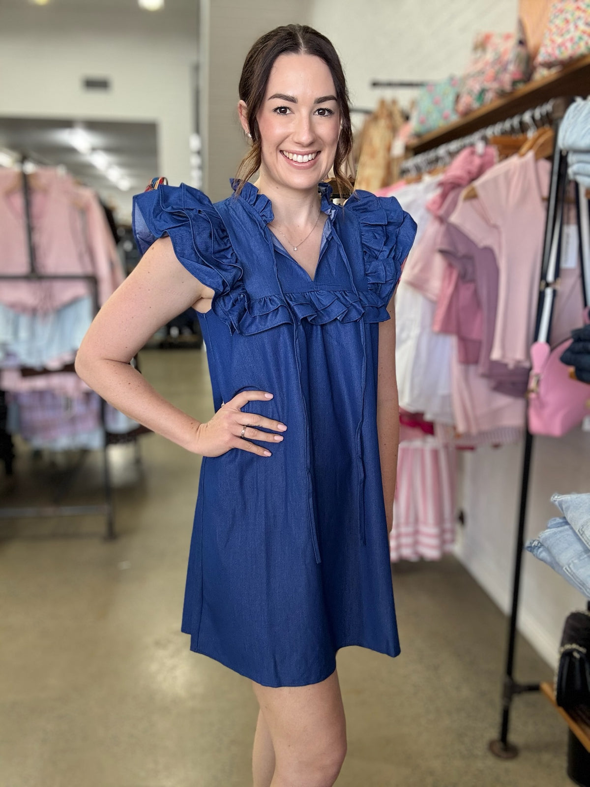 Eloise Dress - Denim