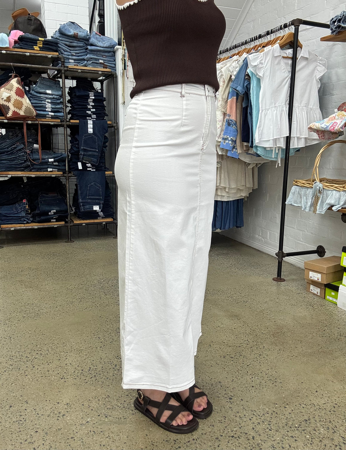 Mila Maxi Skirt - White