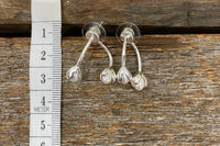 Earrings - Dual Floral Pearl Drop Earrings