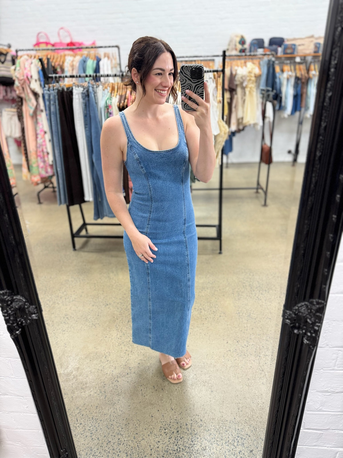 Alexandra Midi Dress - Blue